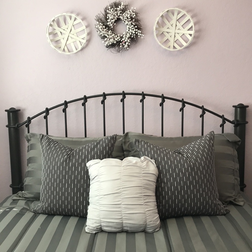 Grey Pillow NEW Accent Pillow Throw Pillow Grey Lavender NEW
